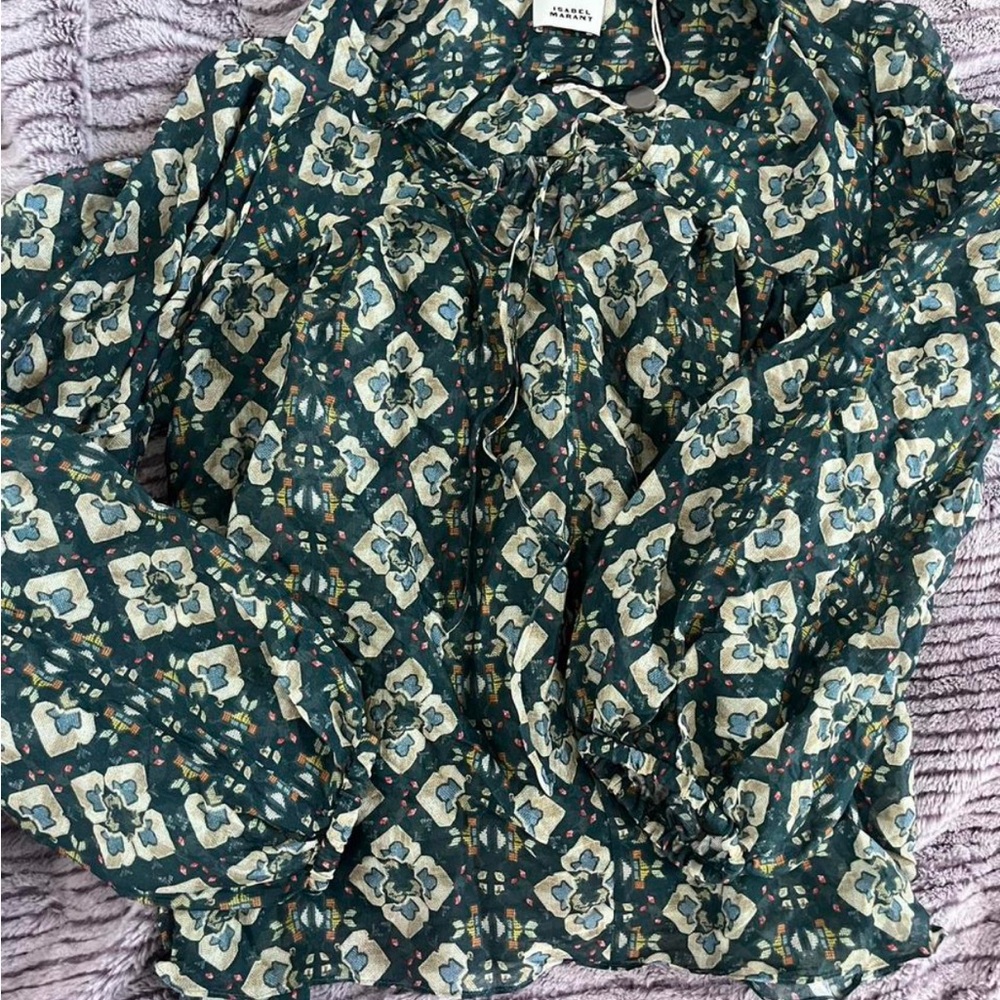 Isabel Marant Patterned Green Blouse